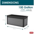 Keter Premier 150 Gallon Durable Resin Outdoor Storage and Organization Deck Box Ideal For Garden Patio Furniture and Supplies, Grey Keter Premier 150 Gallon Durable Resin Outdoor Storage and Organization Deck Box Ideal For Garden Patio Furniture and Supplies, Grey