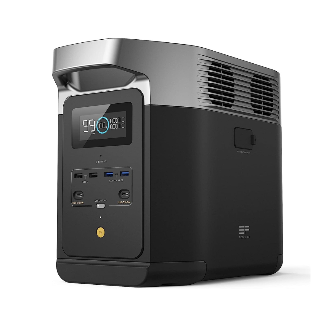 EF ECOFLOW Portable Power Station DELTA 2, 1024Wh LiFePO4 (LFP) Battery, 1800W AC/100W USB-C Output EF ECOFLOW Portable Power Station DELTA 2, 1024Wh LiFePO4 (LFP) Battery, 1800W AC/100W USB-C Output