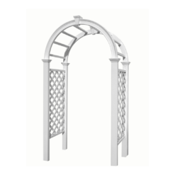 Vita Classic 4.09-ft W x 7.63-ft H Arched White PVC Garden Arbor