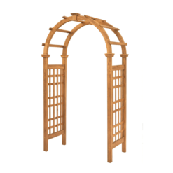 Vita Urban 3.92-ft W x 7.39-ft H Arched Golden Brown Cedar Garden Arbor