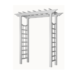 Vita Classic 4.75-ft W x 7.31-ft H Flat White PVC Garden Arbor