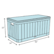 Keter Brightwood 120 Gallon Large Durable Outdoor Storage and Weather Resistant Resin Deck Box, Anthracite Gray
