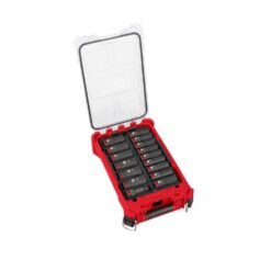 Milwaukee SHOCKWAVE Impact Duty 1/2" Drive Metric Deep Well PACKOUT Socket Set (16-Piece) 49-66-6803​