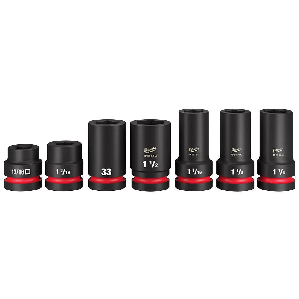 Milwaukee 49-66-7840 SHOCKWAVE Impact Duty 1 in Drive 7 Piece MM & SAE Wheel Service Socket PACKOUT Set Milwaukee 49-66-7840 SHOCKWAVE Impact Duty 1 in Drive 7 Piece MM & SAE Wheel Service Socket PACKOUT Set - Image 2