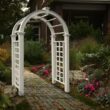 Vita Classic 5-ft W x 7.84-ft H Arched White PVC Garden Arbor