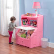 Step2 Lift and Hide Bookcase Toy Box, Pink Step2 Lift and Hide Bookcase Toy Box
