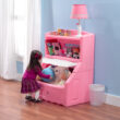 Step2 Lift and Hide Bookcase Toy Box, Pink Step2 Lift and Hide Bookcase Toy Box