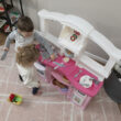 Step2 Fun with Friends Toddler Pretend Play Toy Kitchen Set , Pink/White