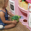 Step2 Fun with Friends Toddler Pretend Play Toy Kitchen Set , Pink/White