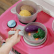 Step2 Fun with Friends Toddler Pretend Play Toy Kitchen Set , Pink/White