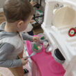 Step2 Fun with Friends Toddler Pretend Play Toy Kitchen Set , Pink/White