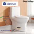 Ally Dual-Flush Elongated One-Piece Toilet with Glazed Surface Modern Toilet with Comfort Seat Height (Seat Included)