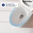 Ally Dual-Flush Elongated One-Piece Toilet with Glazed Surface Modern Toilet with Comfort Seat Height (Seat Included)