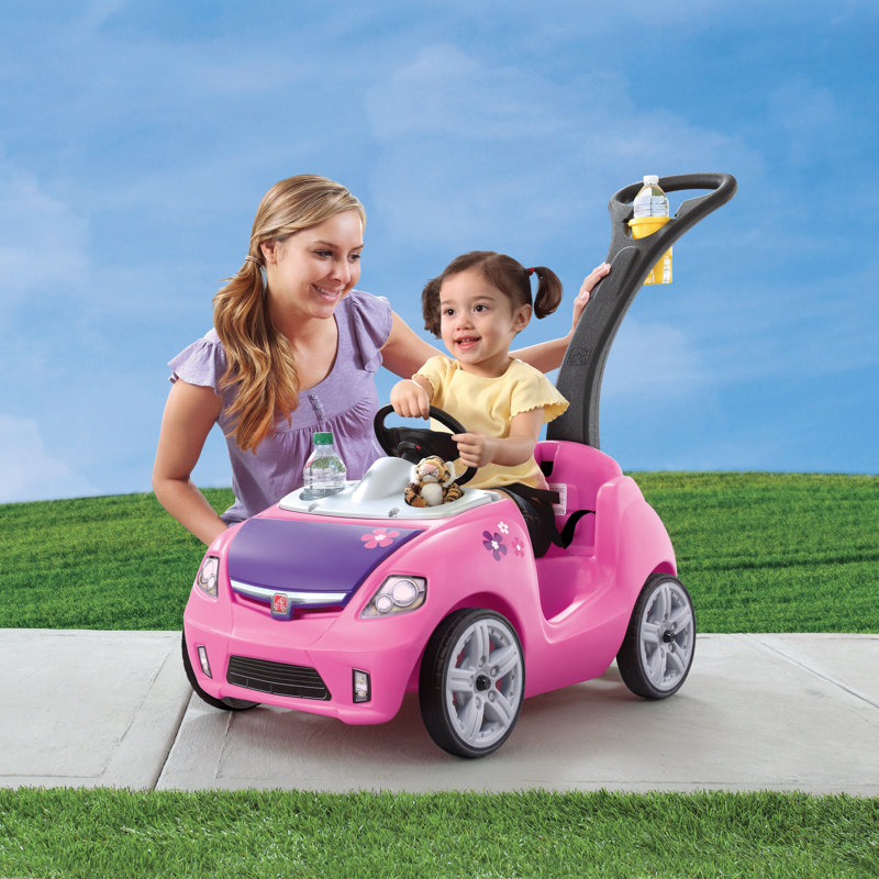 Step2 Whisper Ride II Toddler Push Car and Kids Riding Toys, Pink