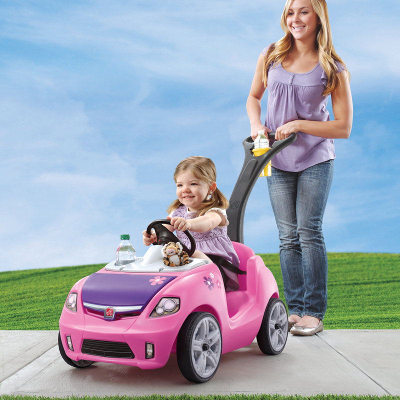 Step2 Whisper Ride II Toddler Push Car and Kids Riding Toys, Pink