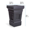 Step 2 Atherton Self-Watering Planter Box, 2, Onyx Black