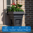 Step 2 Atherton Self-Watering Planter Box, 2, Onyx Black