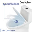 Ally Dual-Flush Elongated One-Piece Toilet with Glazed Surface Modern Toilet with Comfort Seat Height (Seat Included)