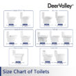 DeerValley Prism Dual-Flush Elongated One-Piece Toilet with Glazed Surface Lower Water Tank for Space Saving (Seat Included)