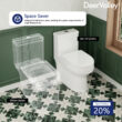 Liberty Compact Toilet, Modern One-Piece Round Toilet with Dual Flush, Easy Cleaning Fully Skirted Design(Seat Included)