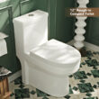 Liberty Compact Toilet, Modern One-Piece Round Toilet with Dual Flush, Easy Cleaning Fully Skirted Design(Seat Included)