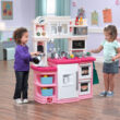 Step2 Great Gourmet Toddler Pretend Play Kitchen Set, Pink/White