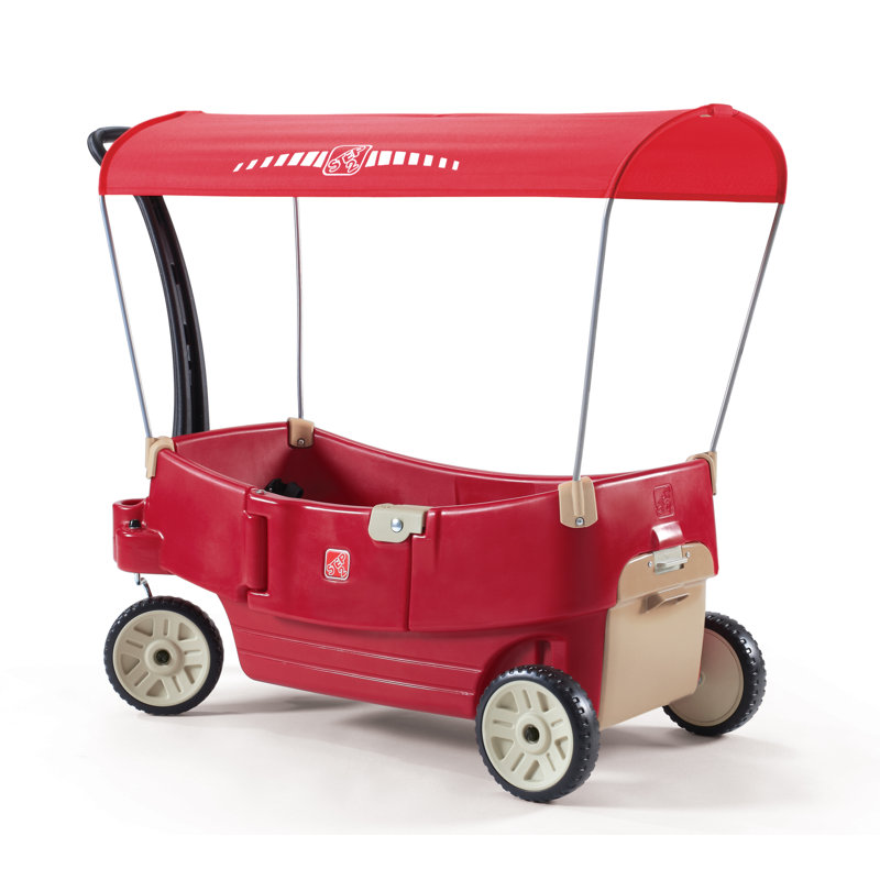 Step2 All Around Canopy 2 Seat Ride-On Wagons & Riding Toys