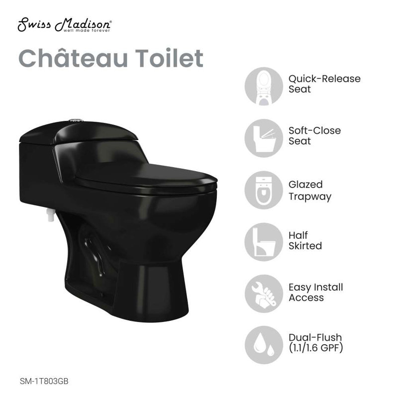 Château One-Piece Elongated Dual-Flush Toilet 1.1/1.6 gpf