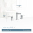 Moen Chrome Genta LX Two-Handle Widespread Bathroom Faucet Trim Kit, Valve Required Moen T6708 Genta LX Two-Handle Widespread Bathroom Faucet Trim Kit, Valve Required