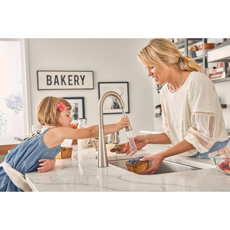 Moen 7864SRS Sleek Pull Down Single Handle Kitchen Faucet with Power Boost Technology and Duralock Moen Sleek Pull Down Single Handle Kitchen Faucet with Power Boost Technology and Duralock