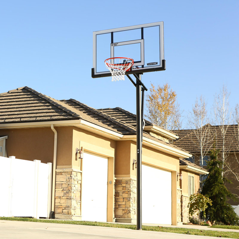 Lifetime Height Adjustable In-Ground Basketball Hoop (52" Polycarbonate Backboard)
