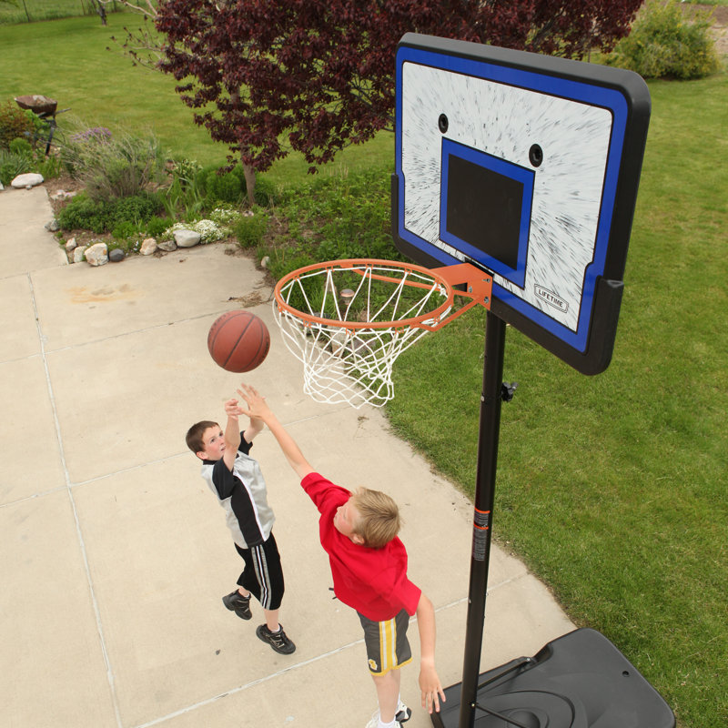 Lifetime Height Adjustable Portable Basketball Hoop (44" Impact Backboard)