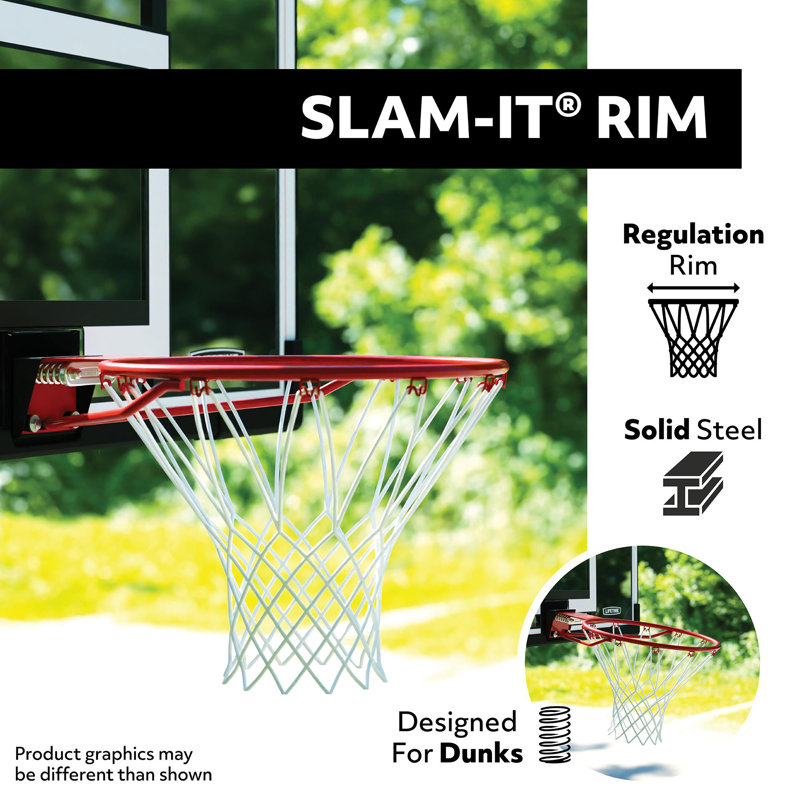 Lifetime Height Adjustable Portable Basketball Hoop (50" Polycarbonate Backboard)