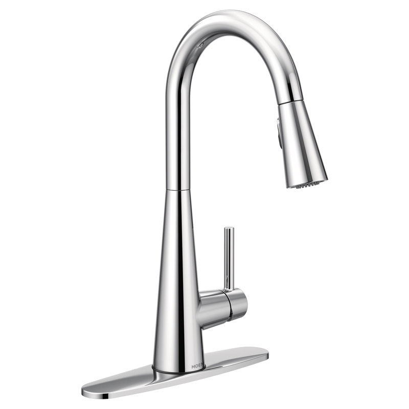 7864 Moen Sleek Pull Down Single Handle Kitchen Faucet with Power Boost Technology and Duralock Moen 7864 Moen Sleek Pull Down Single Handle Kitchen Faucet with Power Boost Technology and Duralock