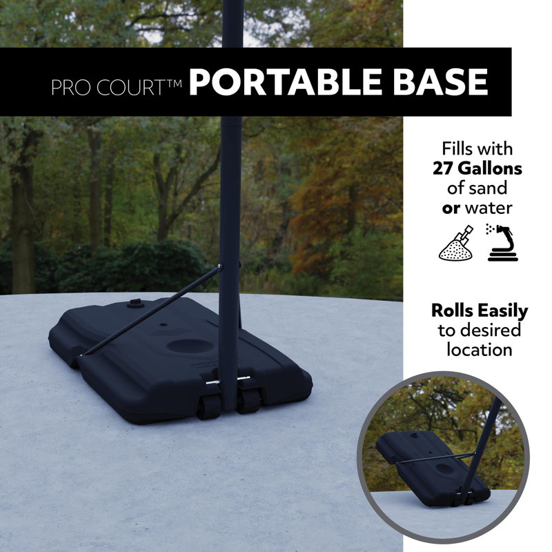 Lifetime Height Adjustable Portable Basketball Hoop (44" Impact Backboard)