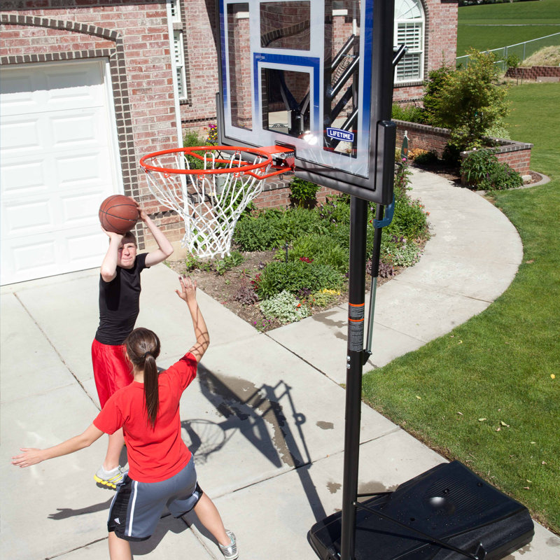Lifetime Height Adjustable Portable Basketball Hoop (48" Polycarbonate Backboard)