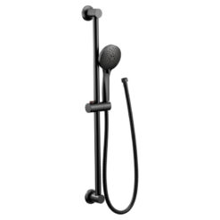 Matte Black Moen Eco-Performance 5-Function Handheld Shower with 30-Inch Slide Bar and 69-Inch Hose (Part number: 3558EPBL)
