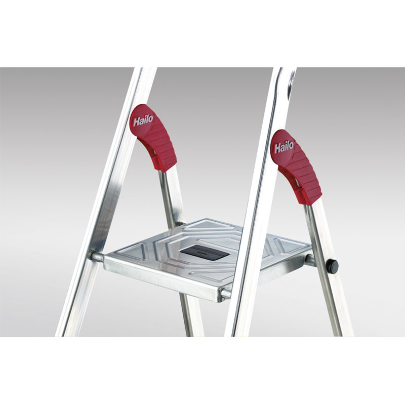 Hailo L60 5-Step Aluminum Step Ladder with 330 lb. Load Capacity