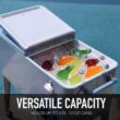 PERMASTEEL 80 qt. Blue Classic Outdoor Rolling Patio Cooler with Wheels and Handles PS-203-BLUE