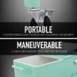 PERMASTEEL 80 qt. Mint Green Classic Outdoor Rolling Patio Cooler with Wheels and Handles PS-203-MINT