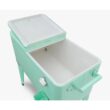 PERMASTEEL 80 qt. Mint Green Classic Outdoor Rolling Patio Cooler with Wheels and Handles PS-203-MINT