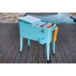PERMASTEEL 80 qt. Turquoise Classic Outdoor Rolling Patio Cooler with Wheels and Handles PS-203 Turq