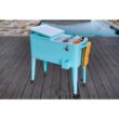 PERMASTEEL 80 qt. Turquoise Classic Outdoor Rolling Patio Cooler with Wheels and Handles PS-203 Turq