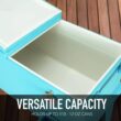 PERMASTEEL 80 qt. Turquoise Classic Outdoor Rolling Patio Cooler with Wheels and Handles PS-203 Turq