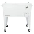 PERMASTEEL 80 qt. White Classic Outdoor Rolling Patio Cooler with Wheels and Handles PS-203 White