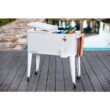 PERMASTEEL 80 qt. White Classic Outdoor Rolling Patio Cooler with Wheels and Handles PS-203 White PERMASTEEL 80 qt. White Classic Outdoor Rolling Patio Cooler with Wheels and Handles PS-203 White