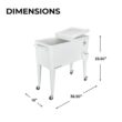 PERMASTEEL 80 qt. White Classic Outdoor Rolling Patio Cooler with Wheels and Handles PS-203 White PERMASTEEL 80 qt. White Classic Outdoor Rolling Patio Cooler with Wheels and Handles PS-203 White