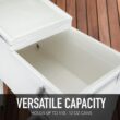 PERMASTEEL 80 qt. White Classic Outdoor Rolling Patio Cooler with Wheels and Handles PS-203 White PERMASTEEL 80 qt. White Classic Outdoor Rolling Patio Cooler with Wheels and Handles PS-203 White