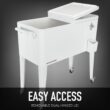 PERMASTEEL 80 qt. White Classic Outdoor Rolling Patio Cooler with Wheels and Handles PS-203 White PERMASTEEL 80 qt. White Classic Outdoor Rolling Patio Cooler with Wheels and Handles PS-203 White