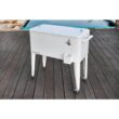 PERMASTEEL 80 qt. White Classic Outdoor Rolling Patio Cooler with Wheels and Handles PS-203 White PERMASTEEL 80 qt. White Classic Outdoor Rolling Patio Cooler with Wheels and Handles PS-203 White